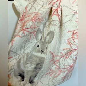 Girls 24m/2T Bunny Short Sleeve Shirt by Koala Kids. EUC. White, Coral, Gray.